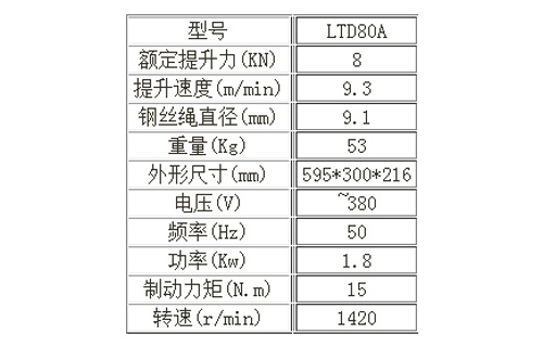 LTD80A提升機(jī) LTD80A提升機(jī)
